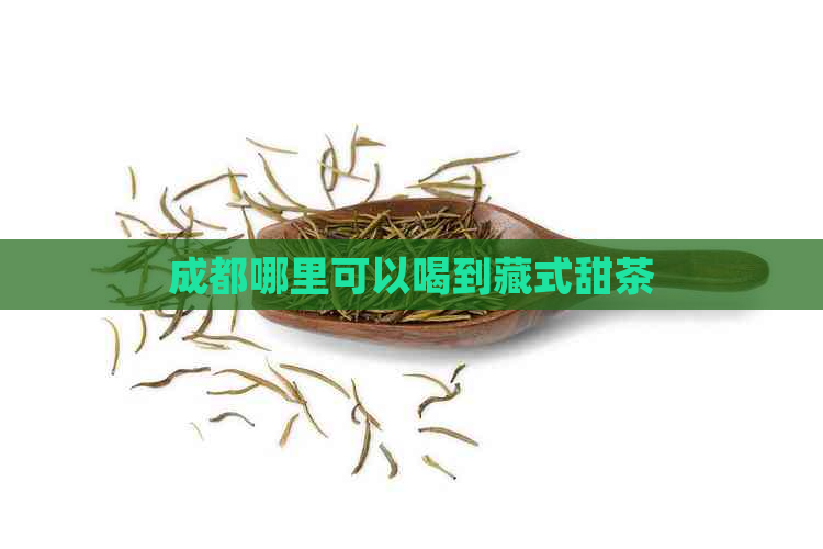 成都哪里可以喝到藏式甜茶