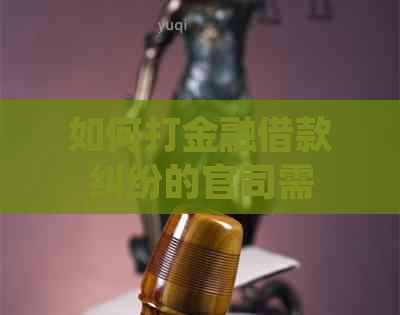 如何打金融借款纠纷的官司需要注意哪些问题