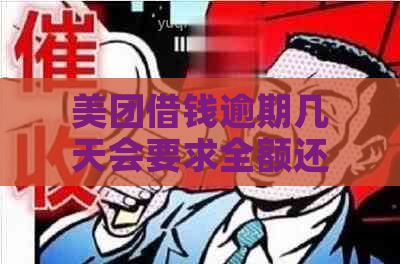 美团借钱逾期几天会要求全额还款吗？逾期后还清能否再次借款？