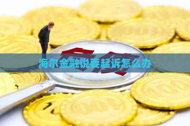 海尔金融说要起诉怎么办