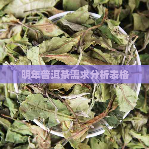 明年普洱茶需求分析表格