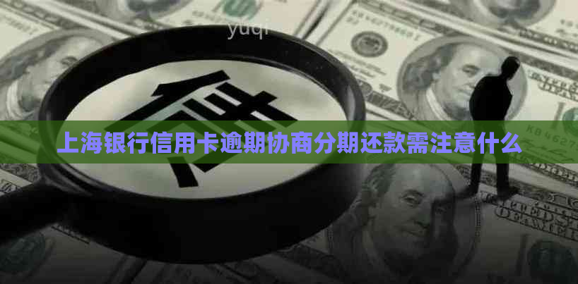 上海银行信用卡逾期协商分期还款需注意什么