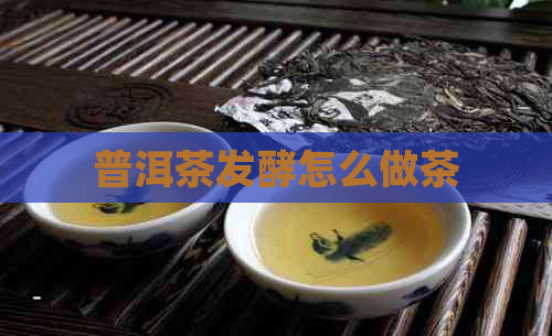 普洱茶发酵怎么做茶