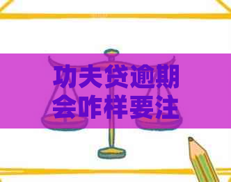 功夫贷逾期会咋样要注意什么