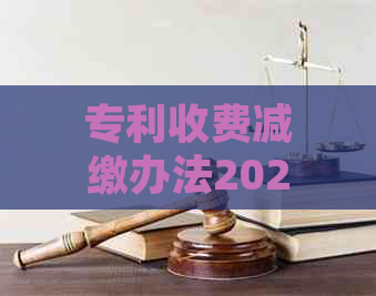 专利收费减缴办法2023详解