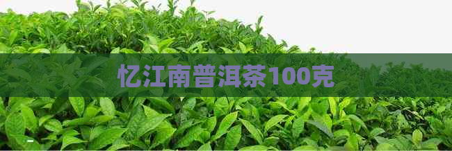 忆江南普洱茶100克