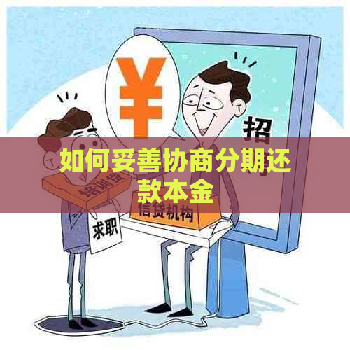 如何妥善协商分期还款本金