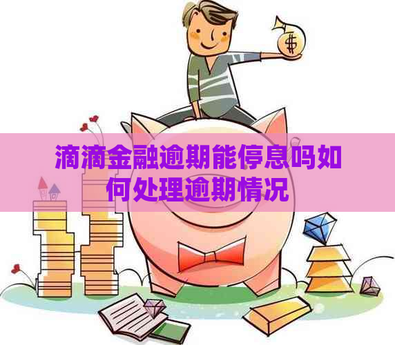 滴滴金融逾期能停息吗如何处理逾期情况