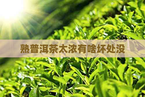 熟普洱茶太浓有啥坏处没