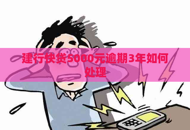 建行快贷5000元逾期3年如何处理