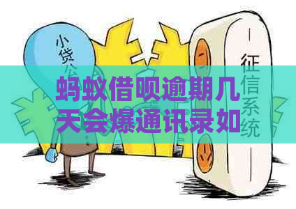 蚂蚁借呗逾期几天会爆通讯录如何避免借呗逾期