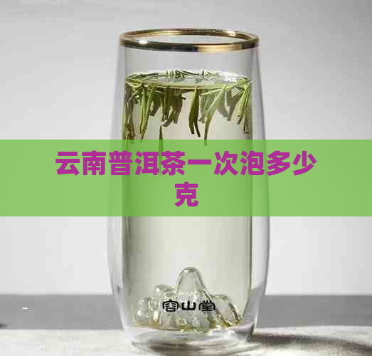 云南普洱茶一次泡多少克