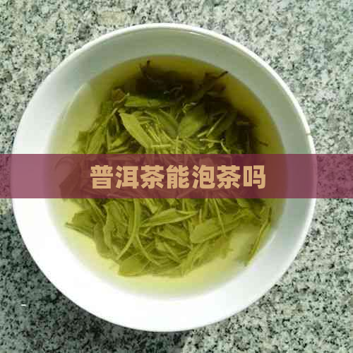 普洱茶能泡茶吗