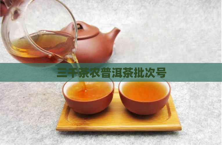 三千茶农普洱茶批次号