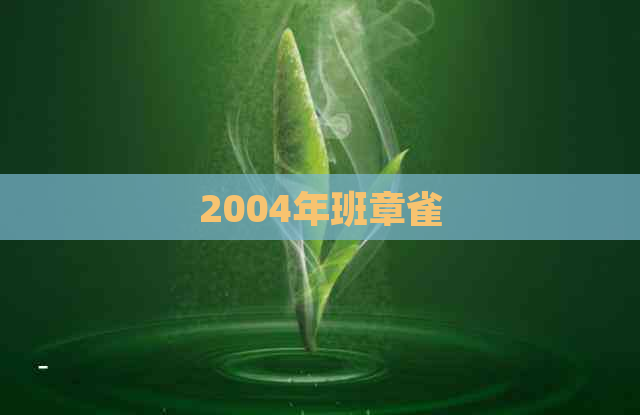 2004年班章雀