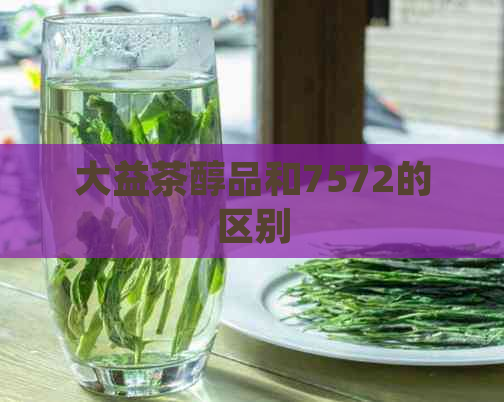 大益茶醇品和7572的区别