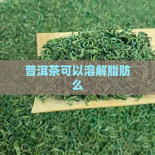 普洱茶可以溶解脂肪么