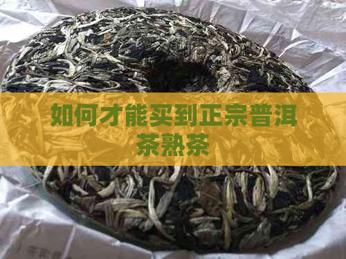 如何才能买到正宗普洱茶熟茶