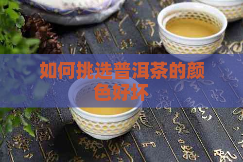 如何挑选普洱茶的颜色好坏