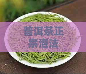 普洱茶正宗泡法