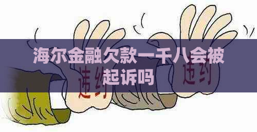 海尔金融欠款一千八会被起诉吗