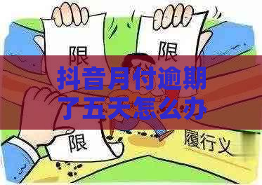 抖音月付逾期了五天怎么办