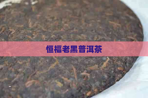 恒福老黑普洱茶