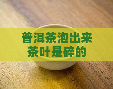 普洱茶泡出来茶叶是碎的