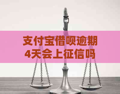 支付宝借呗逾期4天会上吗