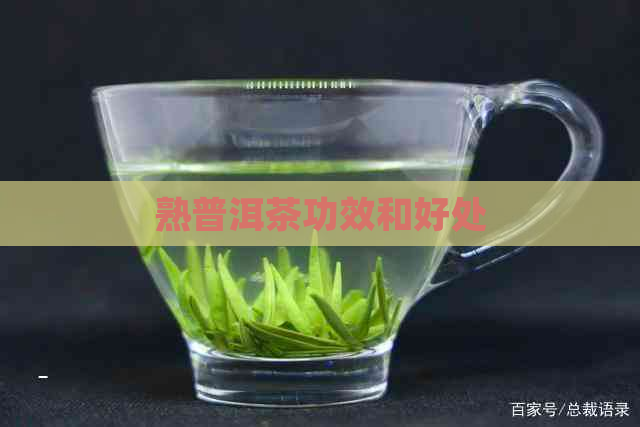 熟普洱茶功效和好处