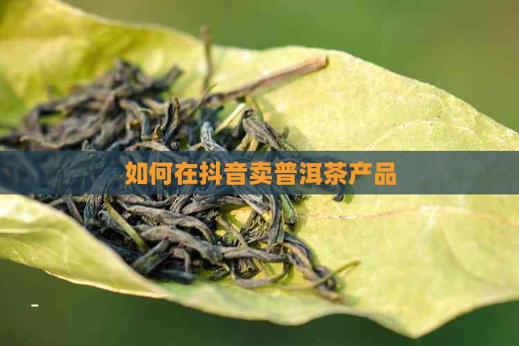 如何在抖音卖普洱茶产品