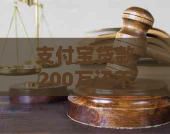 支付宝贷款200万还不上