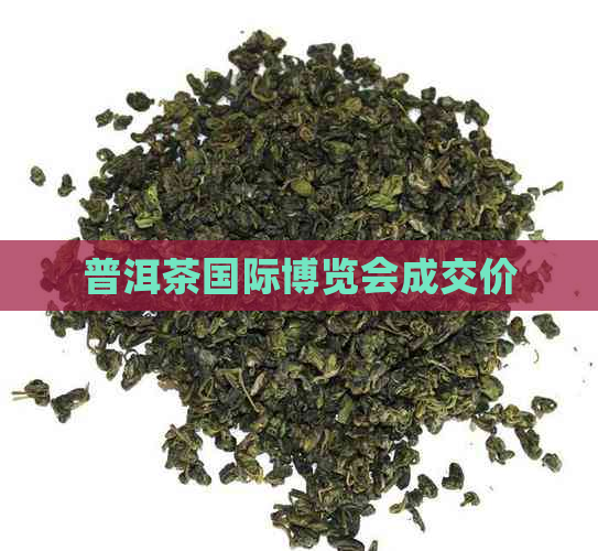 普洱茶国际博览会成交价