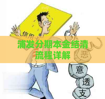 浦发分期本金结清流程详解