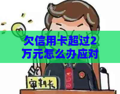 欠信用卡超过2万元怎么办应对措