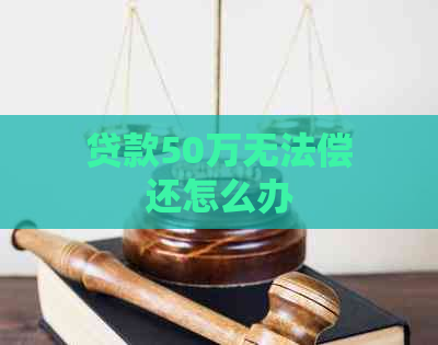 贷款50万无法偿还怎么办