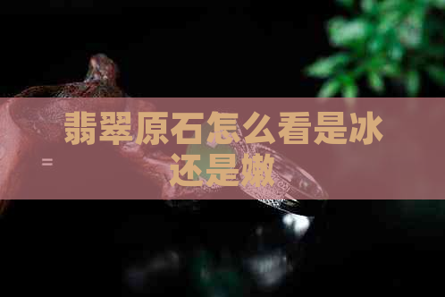 翡翠原石怎么看是冰还是嫩