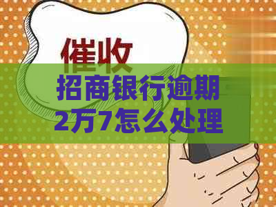 招商银行逾期2万7怎么处理