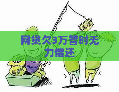 网贷欠3万暂时无力偿还