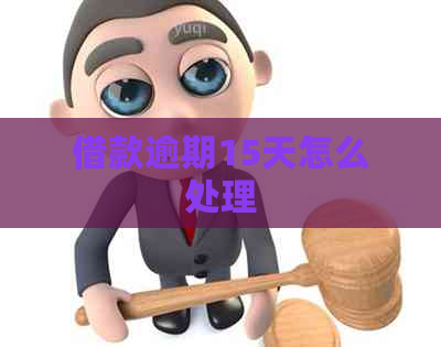 借款逾期15天怎么处理