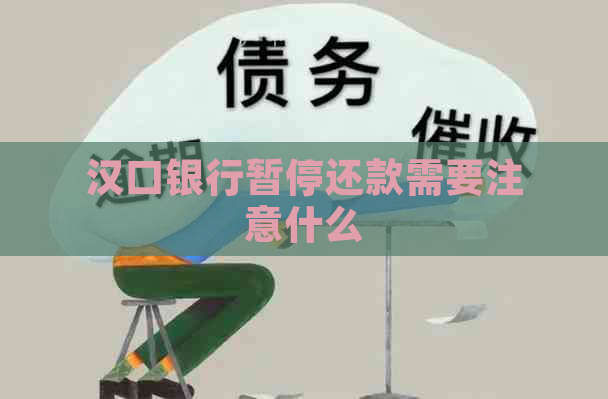 汉口银行暂停还款需要注意什么