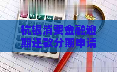 杭银消费金融逾期还款分期申请条件及流程