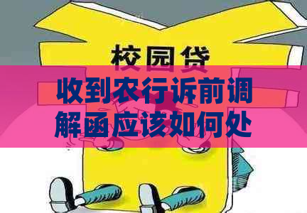 收到农行诉前调解函应该如何处理