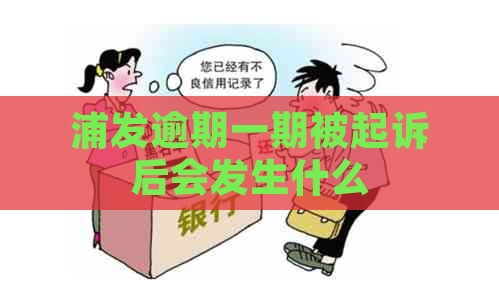 浦发逾期一期被起诉后会发生什么