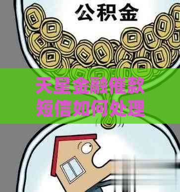 天星金融催款短信如何处理