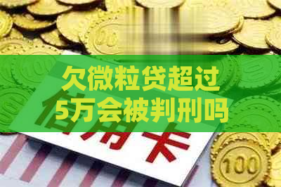 欠微粒贷超过5万会被判刑吗