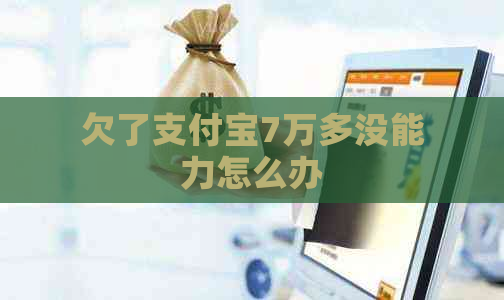 欠了支付宝7万多没能力怎么办