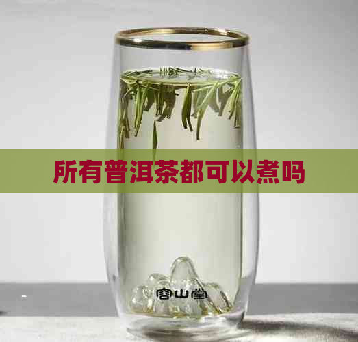 所有普洱茶都可以煮吗