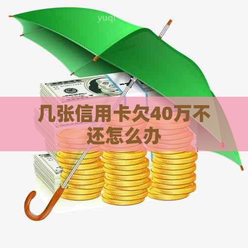 几张信用卡欠40万不还怎么办