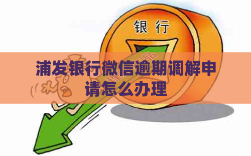 浦发银行微信逾期调解申请怎么办理